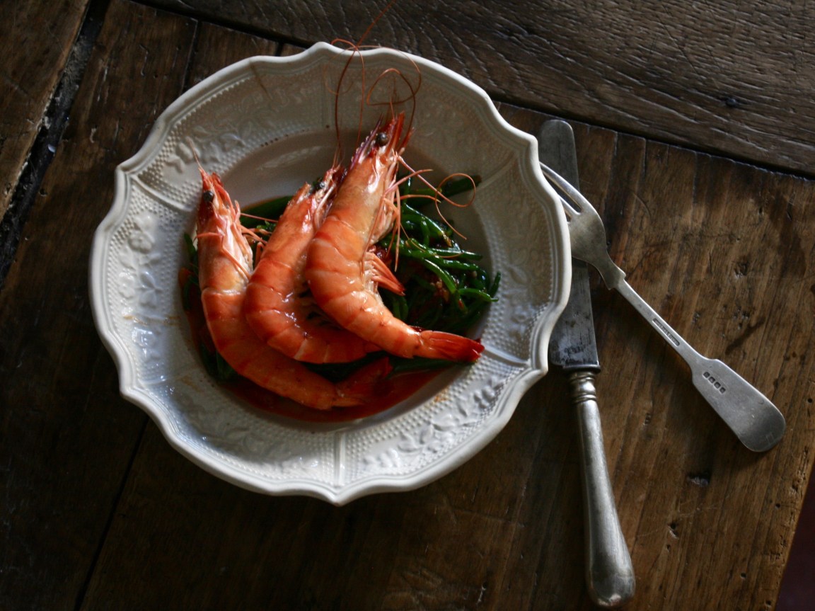Salicorne with fresh&nbsp;Shrimps