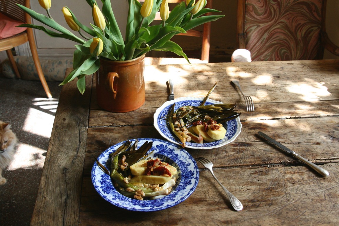 Spring Leeks and Progress at the&nbsp;Chateau